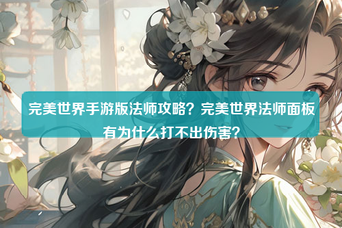 完美世界手游版法师攻略？完美世界法师面板有为什么打不出伤害？