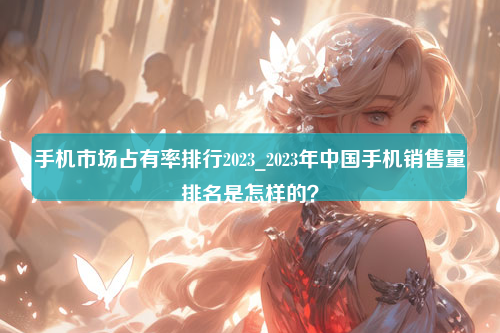 手机市场占有率排行2023_2023年中国手机销售量排名是怎样的？