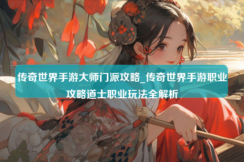 传奇世界手游大师门派攻略_传奇世界手游职业攻略道士职业玩法全解析